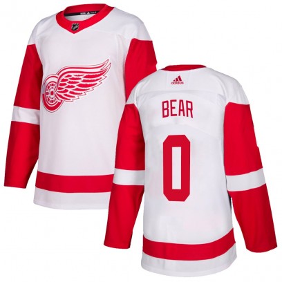 Men's Authentic Detroit Red Wings Carter Bear Adidas Jersey - White