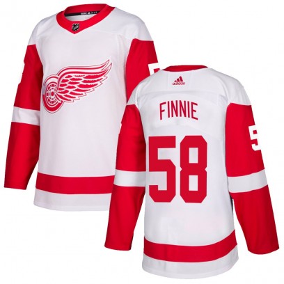 Men's Authentic Detroit Red Wings Emmitt Finnie Adidas Jersey - White