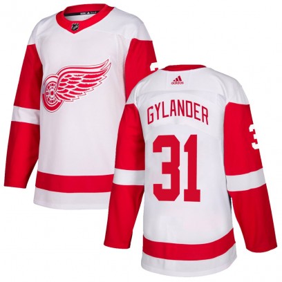 Men's Authentic Detroit Red Wings Carter Gylander Adidas Jersey - White