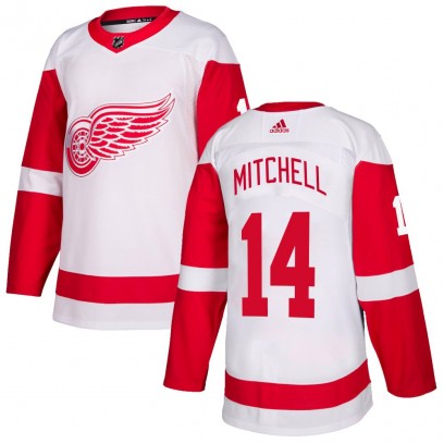 Men's Authentic Detroit Red Wings Ian Mitchell Adidas Jersey - White