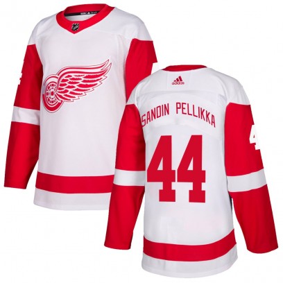 Men's Authentic Detroit Red Wings Axel Sandin Pellikka Adidas Jersey - White