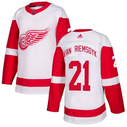 Men's Authentic Detroit Red Wings James van Riemsdyk Adidas Jersey - White