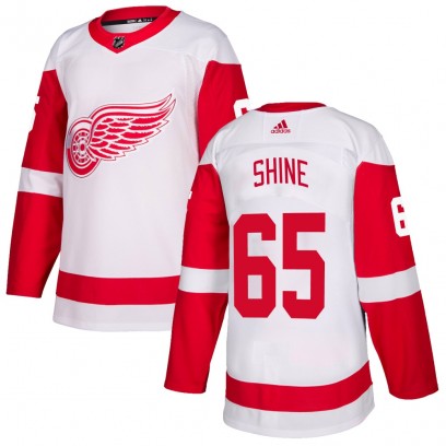Men's Authentic Detroit Red Wings Dominik Shine Adidas Jersey - White