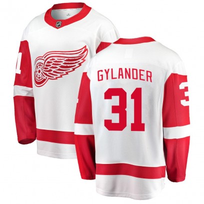 Youth Breakaway Detroit Red Wings Carter Gylander Fanatics Branded Away Jersey - White