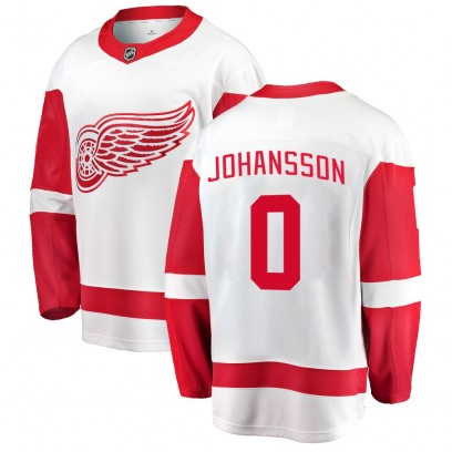 Youth Breakaway Detroit Red Wings Anton Johansson Fanatics Branded Away Jersey - White