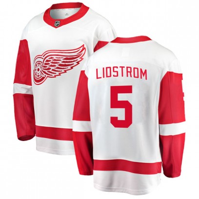 Youth Breakaway Detroit Red Wings Nicklas Lidstrom Fanatics Branded Away Jersey - White