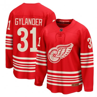 Men's Breakaway Detroit Red Wings Carter Gylander Fanatics Centennial Jersey - Red