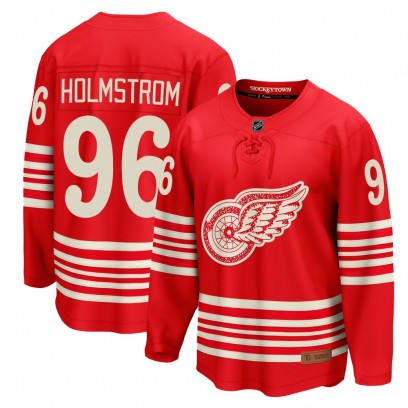 Men's Breakaway Detroit Red Wings Tomas Holmstrom Fanatics Centennial Jersey - Red