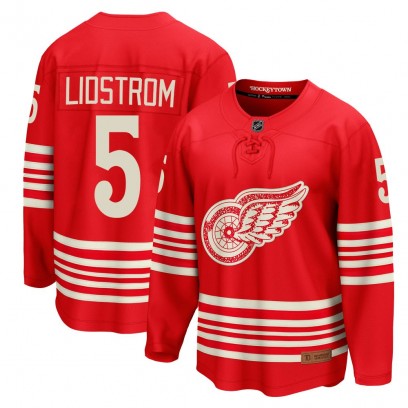 Men's Breakaway Detroit Red Wings Nicklas Lidstrom Fanatics Centennial Jersey - Red