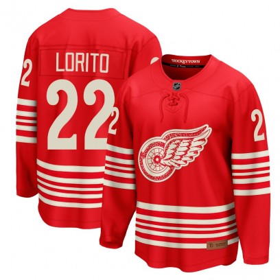 Men's Breakaway Detroit Red Wings Matthew Lorito Fanatics Centennial Jersey - Red