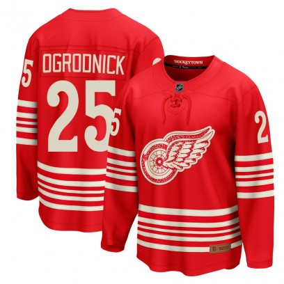 Men's Breakaway Detroit Red Wings John Ogrodnick Fanatics Centennial Jersey - Red