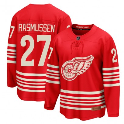 Men's Breakaway Detroit Red Wings Michael Rasmussen Fanatics Centennial Jersey - Red