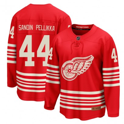 Youth Breakaway Detroit Red Wings Axel Sandin Pellikka Fanatics Centennial Jersey - Red