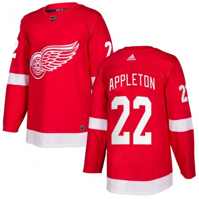 Men's Authentic Detroit Red Wings Mason Appleton Adidas Home Jersey - Red