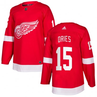 Men's Authentic Detroit Red Wings Sheldon Dries Adidas Home Jersey - Red