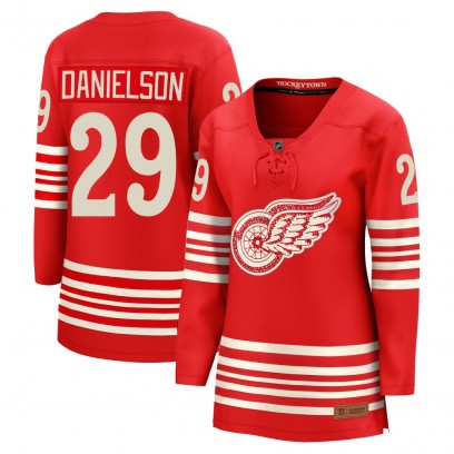 Women's Breakaway Detroit Red Wings Nate Danielson Fanatics Centennial Jersey - Red