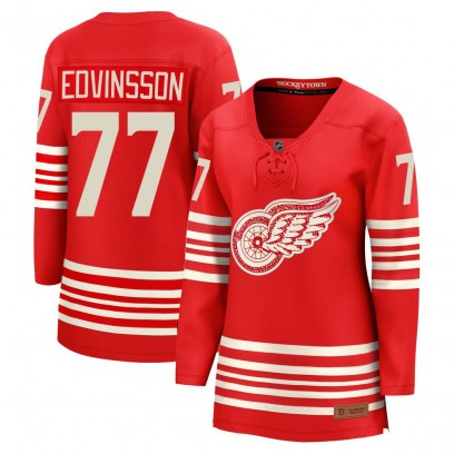 Women's Breakaway Detroit Red Wings Simon Edvinsson Fanatics Centennial Jersey - Red