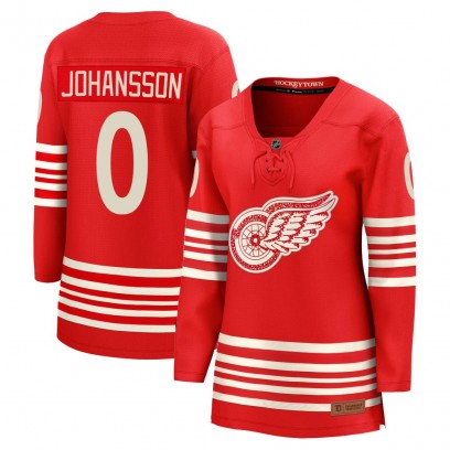 Women's Breakaway Detroit Red Wings Anton Johansson Fanatics Centennial Jersey - Red