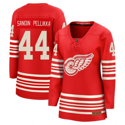Women's Breakaway Detroit Red Wings Axel Sandin Pellikka Fanatics Centennial Jersey - Red