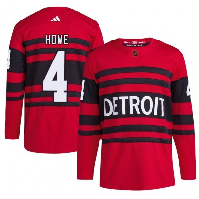 Men's Authentic Detroit Red Wings Mark Howe Adidas Reverse Retro 2.0 Jersey - Red