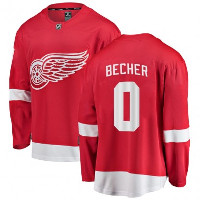 Youth Breakaway Detroit Red Wings Ondrej Becher Fanatics Branded Home Jersey - Red