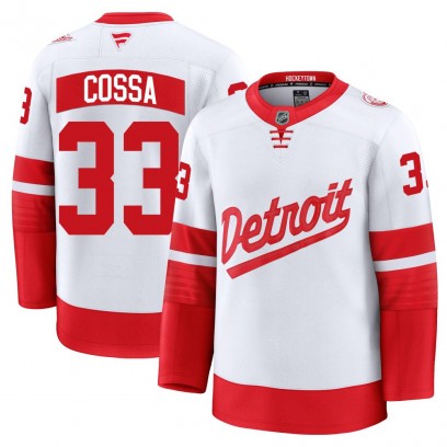 Youth Premium Detroit Red Wings Sebastian Cossa Fanatics 2025 Stadium Series Jersey - White