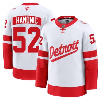 Youth Premium Detroit Red Wings Travis Hamonic Fanatics 2025 Stadium Series Jersey - White