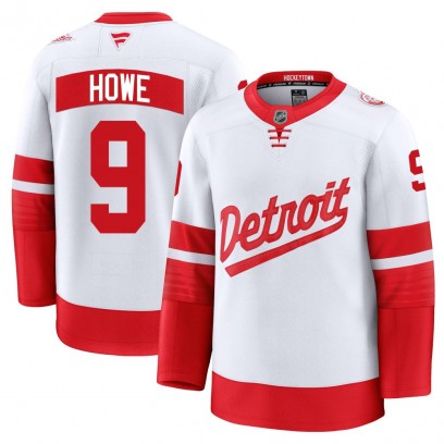 Youth Premium Detroit Red Wings Gordie Howe Fanatics 2025 Stadium Series Jersey - White