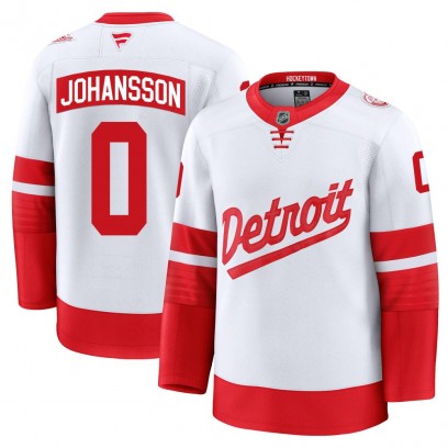 Youth Premium Detroit Red Wings Anton Johansson Fanatics 2025 Stadium Series Jersey - White
