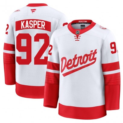 Youth Premium Detroit Red Wings Marco Kasper Fanatics 2025 Stadium Series Jersey - White