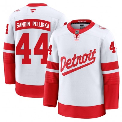 Youth Premium Detroit Red Wings Axel Sandin Pellikka Fanatics 2025 Stadium Series Jersey - White