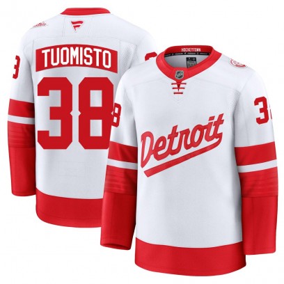 Youth Premium Detroit Red Wings Antti Tuomisto Fanatics 2025 Stadium Series Jersey - White